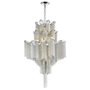 CWI Daisy 16 Light Down Chandelier With Chrome Finish