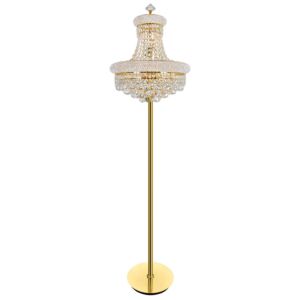 CWI Empire 8 Light Floor Lamp With Gold Finish