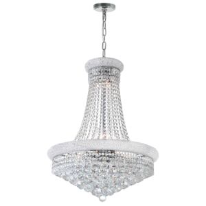 CWI Empire 17 Light Down Chandelier With Chrome Finish