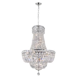 CWI Lighting Stefania 13 Light Down Chandelier with Chrome finish