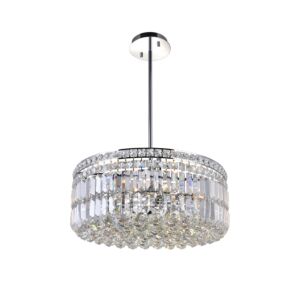 CWI Lighting Colosseum 8 Light Down Chandelier with Chrome finish