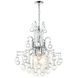 CWI Lighting Princess 3 Light Mini Chandelier with Chrome finish