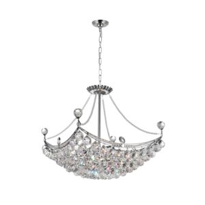 CWI Lighting Jasmine 8 Light Down Chandelier with Chrome finish