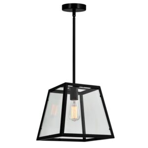 CWI Lighting Alyson 1 Light Down Mini Pendant with Black finish