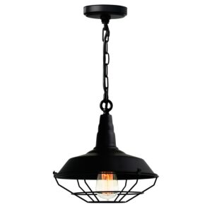 CWI Lighting Morgan 1 Light Down Mini Pendant with Black finish