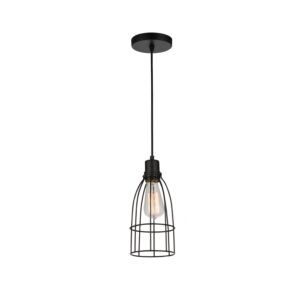 CWI Lighting Nestor 1 Light Down Mini Pendant with Black finish