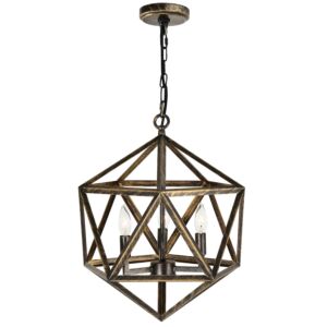 CWI Amazon 3 Light Up Pendant With Antique forged copper Finish