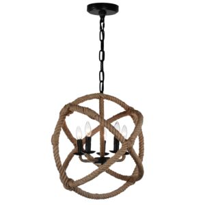 CWI Lighting Padma 5 Light Up Chandelier with Black finish