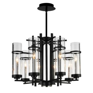 CWI Lighting Sierra 8 Light Up Chandelier with Black finish