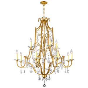 CWI Electra 12 Light Up Chandelier With Oxidized Bronze Finish