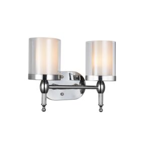 CWI Lighting Maybelle 2 Light Vanity Light with Chrome finish