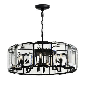 CWI Lighting Jacquet 12 Light Chandelier with Black finish