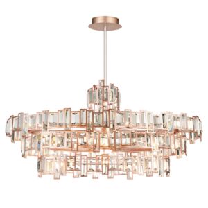 CWI Quida 21 Light Down Chandelier With Champagne Finish