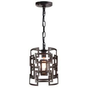 CWI Litani 1 Light Down Chandelier With Brown Finish