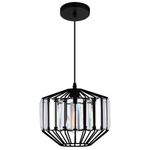 CWI Lighting Alethia 1 Light Down Pendant with Black finish