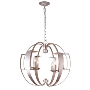 CWI Lighting Verbena 6 Light Chandelier with Pewter finish