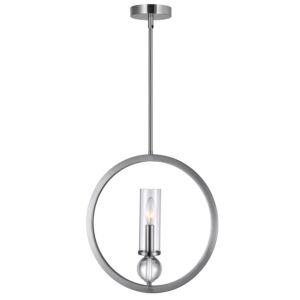 CWI Lighting Elton 1 Light Pendant with Satin Nickel finish