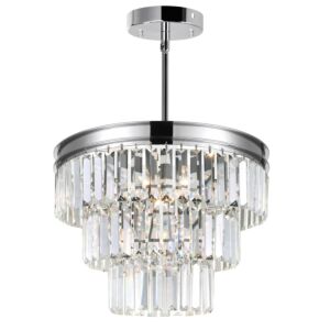 CWI Lighting Weiss 5 Light Down Chandelier with Chrome finish