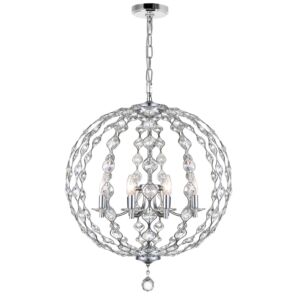 CWI Lighting Esia 8 Light Chandelier with Chrome finish