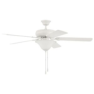 Decorator'S Choice Bowl Light Kit 2-Light 52" Ceiling Fan in Matte White