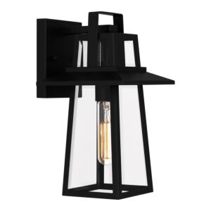 Devonport 1-Light Outdoor Wall Mount in Matte Black