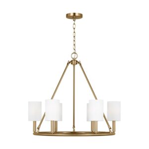 Egmont 6-Light Chandelier in Satin Brass