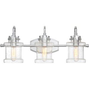 Danbury 3-Light Bathroom Vanity Light in Polished Chrome