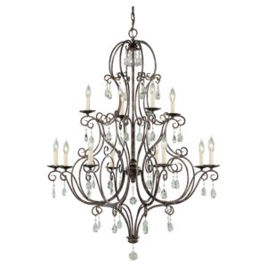 Generation Lighting Chateau Collection 12-Light Two Tier Chandelier in Bronze