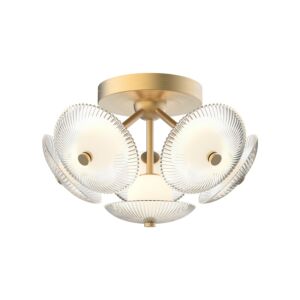 Hera LED Flush Mount in Brushed Gold