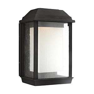 Feiss McHenry Medium StoneStrong Outdoor LED Wall Lantern in Textured Black