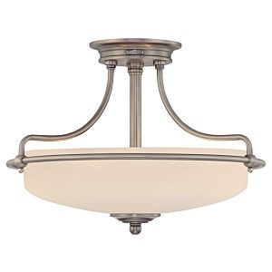 Quoizel Griffin 3 Light 17 Inch Ceiling Light in Antique Nickel
