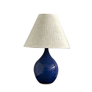 Scatchard 1-Light Table Lamp in Imperial Blue