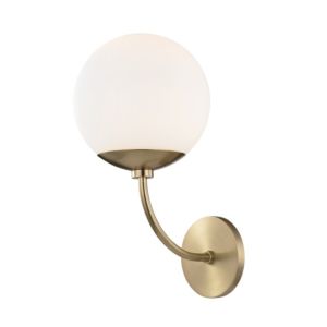 Mitzi Carrie 15 Inch Wall Sconce in Aged Brass