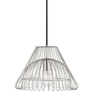 Katie 1-Light Pendant in Polished Nickel