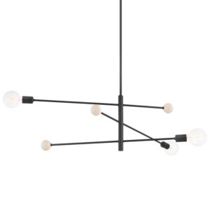 Slater 3-Light Chandelier in Soft Black