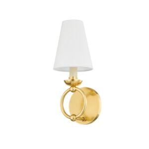 Haverford 1-Light Wall Sconce in Aged Brass