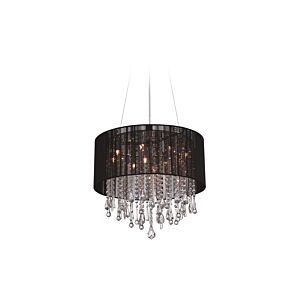 Beverly Dr. 12-Light 1Dual Mount with Flush & Hanging in Black Silk String