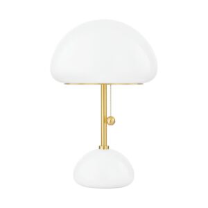 Cortney 1-Light Table Lamp in Aged Brass