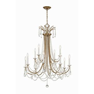 Karrington 12-Light Chandelier in Aged Brass