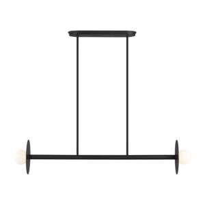 Visual Comfort Studio Nodes 2-Light Kitchen Island Light in Midnight Black by Kelly Wearstler