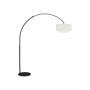 Sawyer 1-Light Floor Lamp in Midnight Black