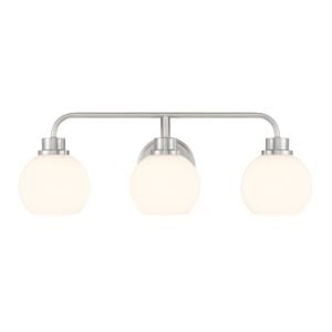 3-Light  Bathroom Vanity Light in Brushed Nickel