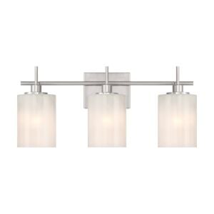 3-Light  Bathroom Vanity Light in Brushed Nickel