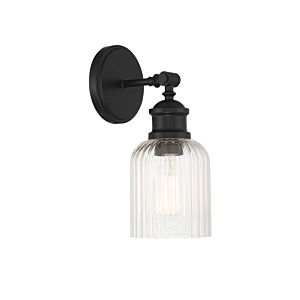 Meridian 1 Light Wall Sconce in Matte Black