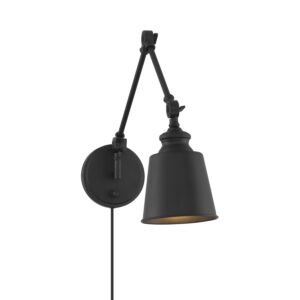 2-Light  Adjustable Wall Sconce in Matte Black 