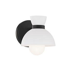 1-Light Wall Sconce in Matte Black