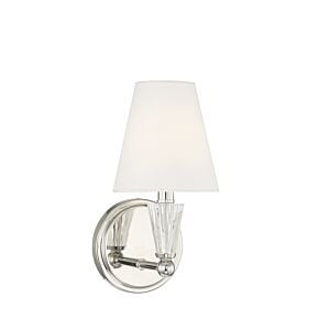 1-Light Wall Sconce in Polished Nickel