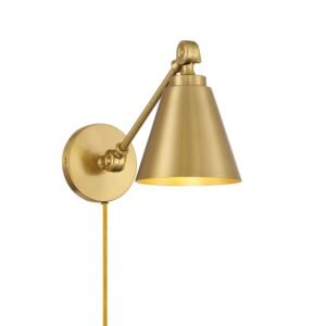 2-Light  Wall Sconce in Natural Brass 