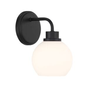 1-Light  Wall Sconce in Matte Black