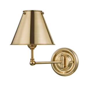 Hudson Valley Classic No.1 by Mark D. Sikes Wall Lamp in Aged Brass